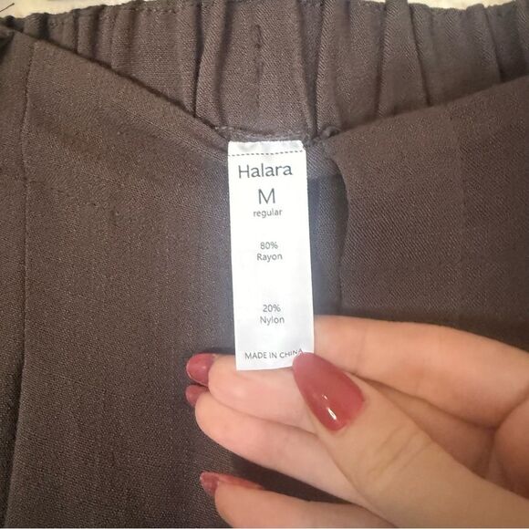 HALARA women’s Chocolate Wide-Leg cloth Pants M - Picture 3 of 4
